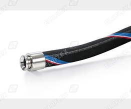 Elaflon PTFE 38 hose assembly with crimped fitting