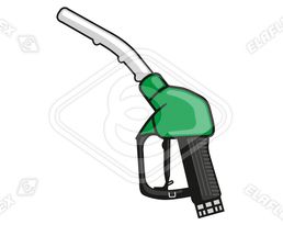 Icon / Clipart<br />Petrol Station Dispenser Pump & Nozzle (green)