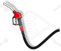 Icon / Clipart<br />Petrol Station Nozzle & Hose (red)