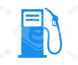 Icon<br />Petrol Station Dispenser Pump & Nozzle (blue)